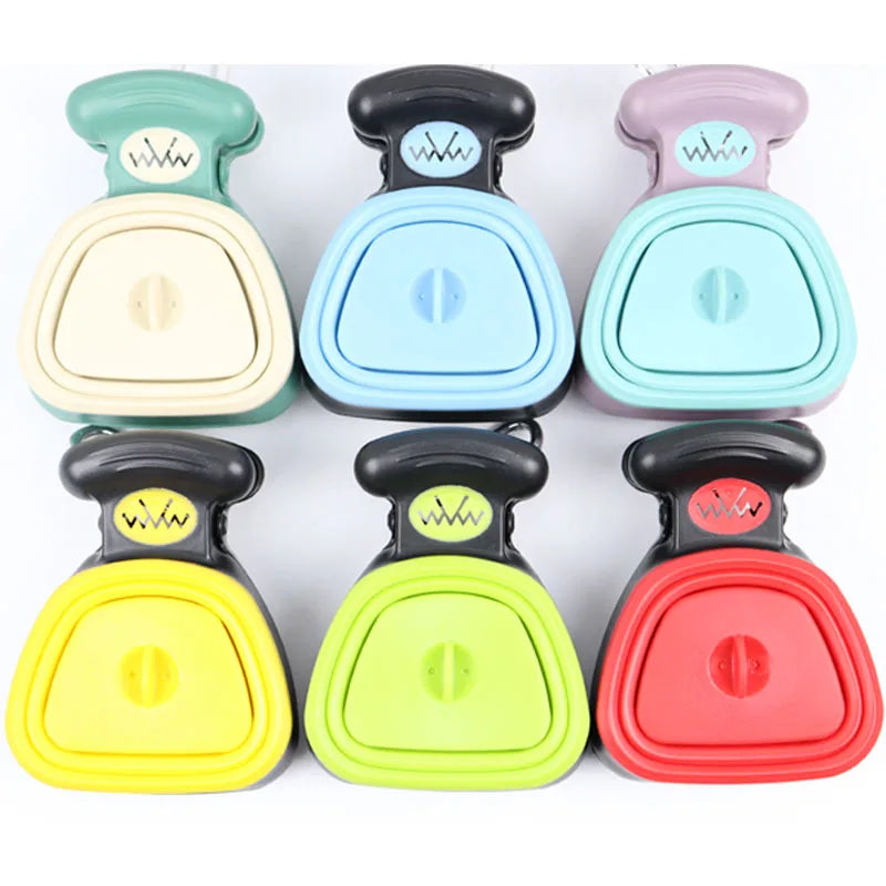Foldable Dog Poop Scooper with Waste Bags - Portable Pick-Up Tool