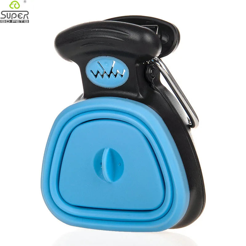 Foldable Dog Poop Scooper with Waste Bags - Portable Pick-Up Tool
