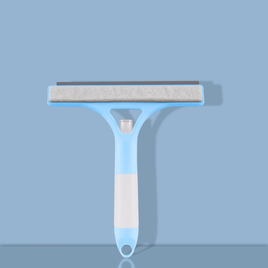 3-in-1 Window Cleaning Squeegee with Spray Bottle - Glass & Mirror Wiper