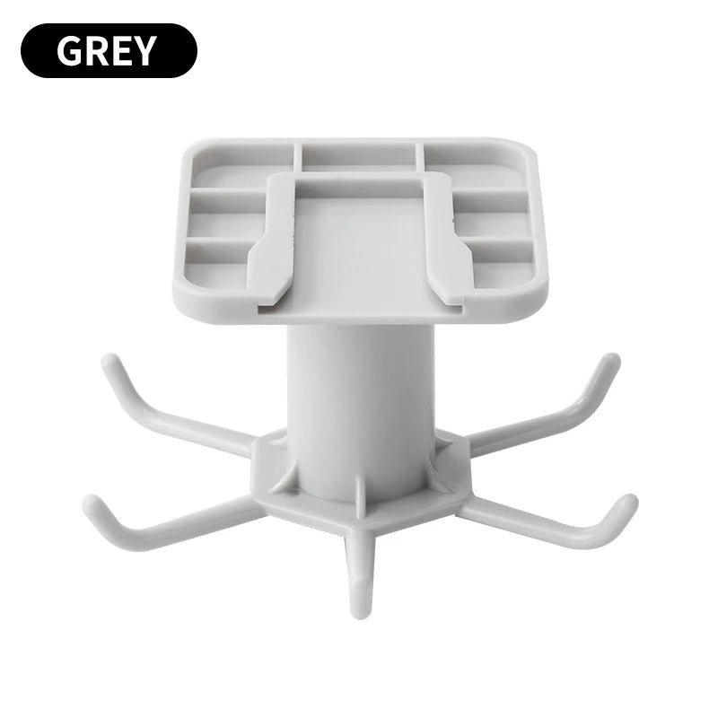 360° Rotating Kitchen Utensil Hooks - No-Drill Adhesive Rack