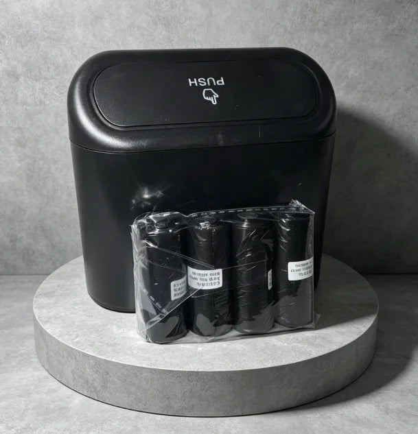 Mini Leakproof Car Trash Can - Portable Garbage Bin