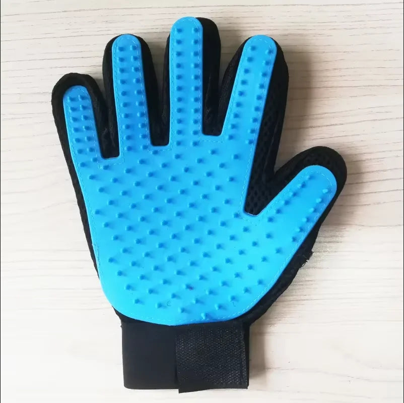 Pet Grooming Gloves - Deshedding & Massage Brush for Cats & Dogs