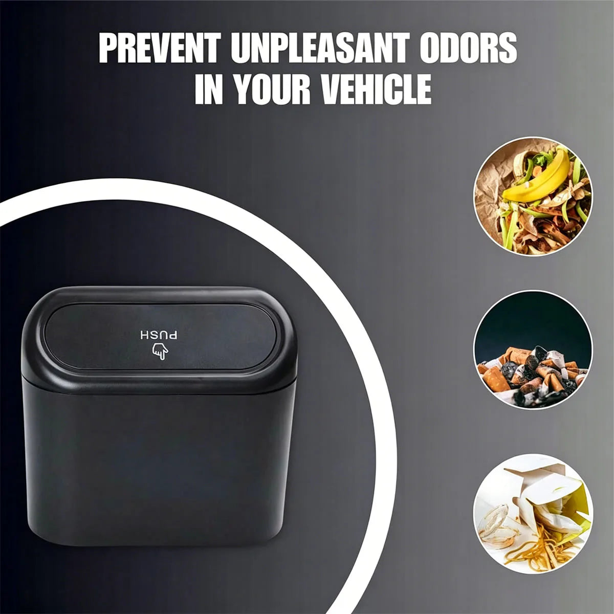 Mini Leakproof Car Trash Can - Portable Garbage Bin