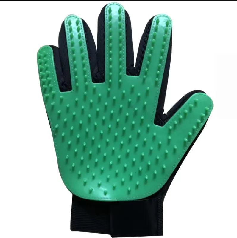 Pet Grooming Gloves - Deshedding & Massage Brush for Cats & Dogs