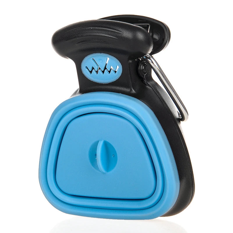 Foldable Dog Poop Scooper with Waste Bags - Portable Pick-Up Tool