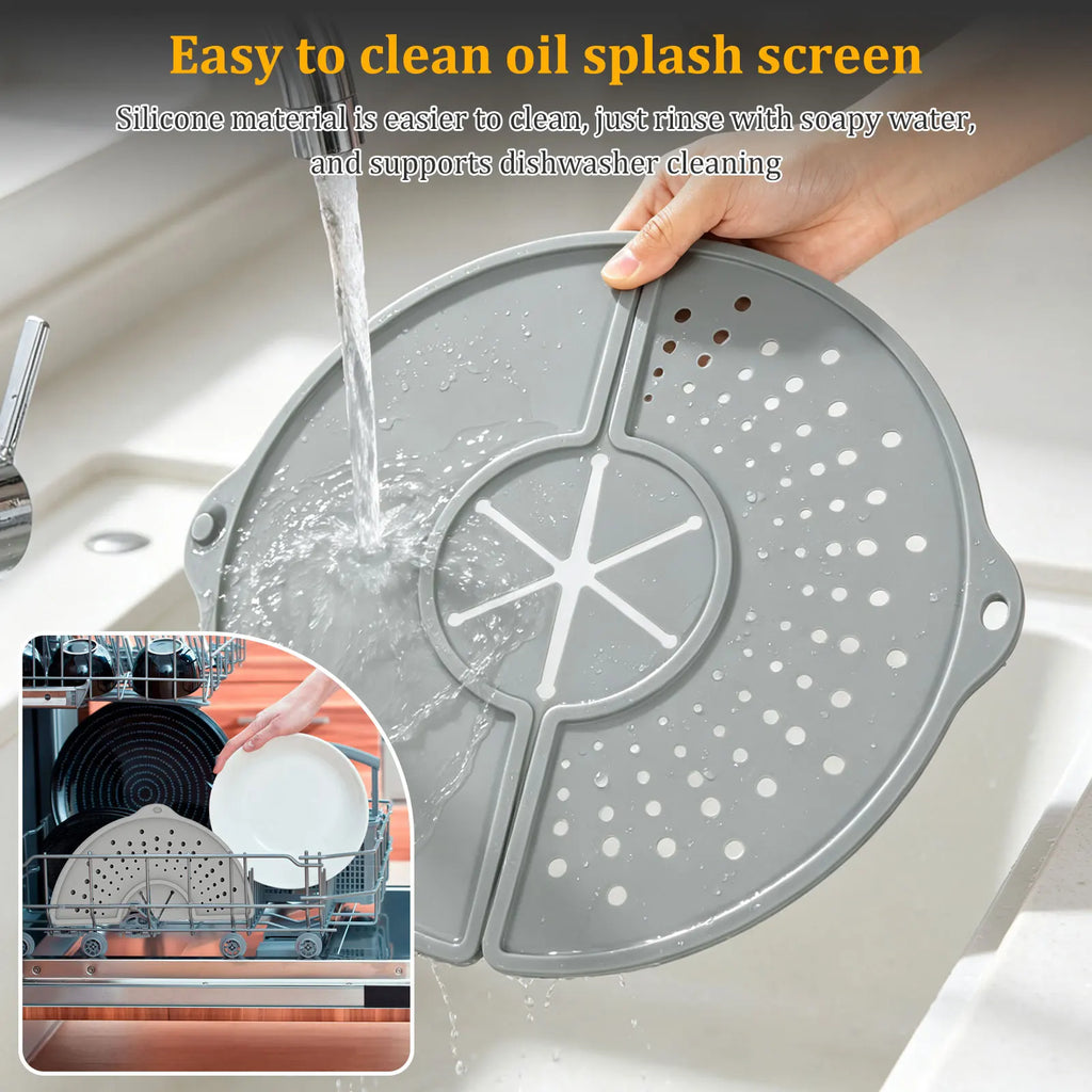 Silicone Splatter Screen - Heat Resistant Oil Splash Guard