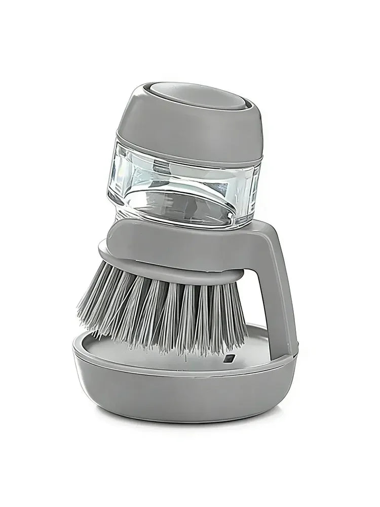 Soap Dispensing Dish Brush - Press-Type Kitchen Pot Scrubber
