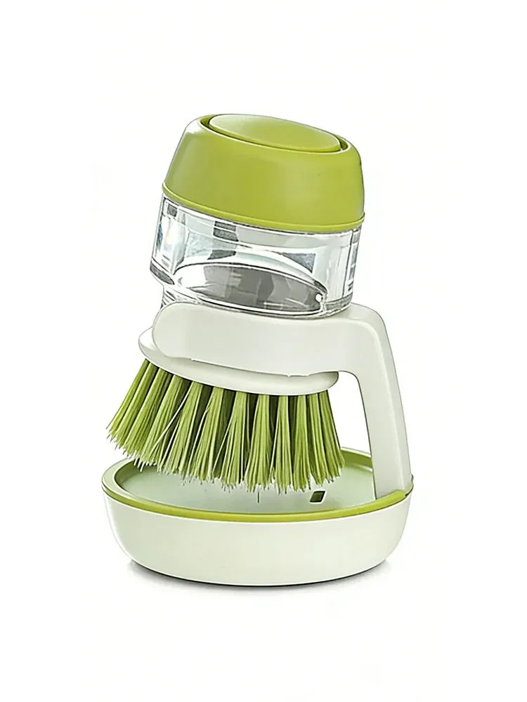 Soap Dispensing Dish Brush - Press-Type Kitchen Pot Scrubber