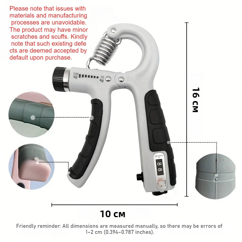 Adjustable Hand Gripper 10-100Kg - Wrist & Finger Strength Trainer