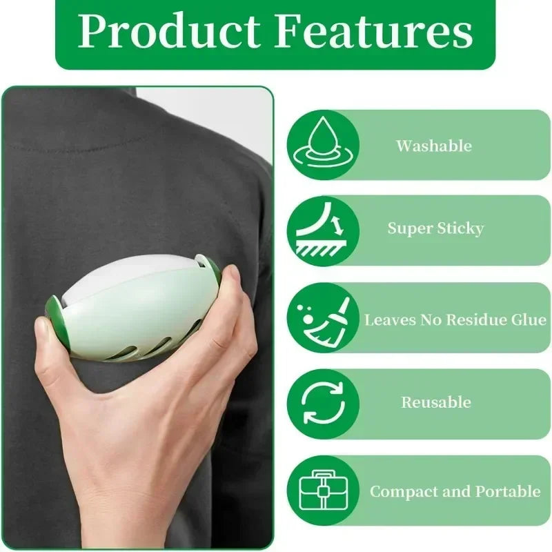Reusable Washable Lint Roller - Pet Hair & Clothes Cleaner