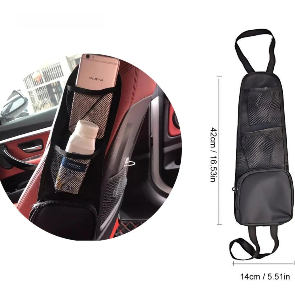 Car Seat Side Storage Organiser with Water Bottle Holder