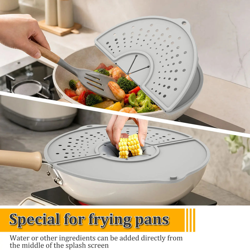 Silicone Splatter Screen - Heat Resistant Oil Splash Guard