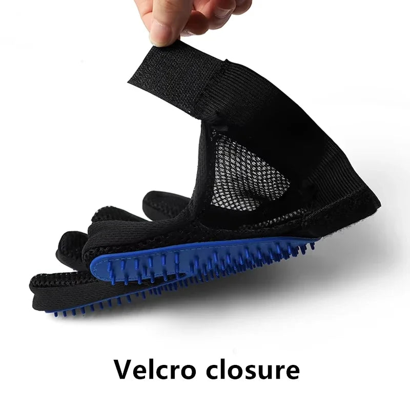 Pet Grooming Gloves - Deshedding & Massage Brush for Cats & Dogs