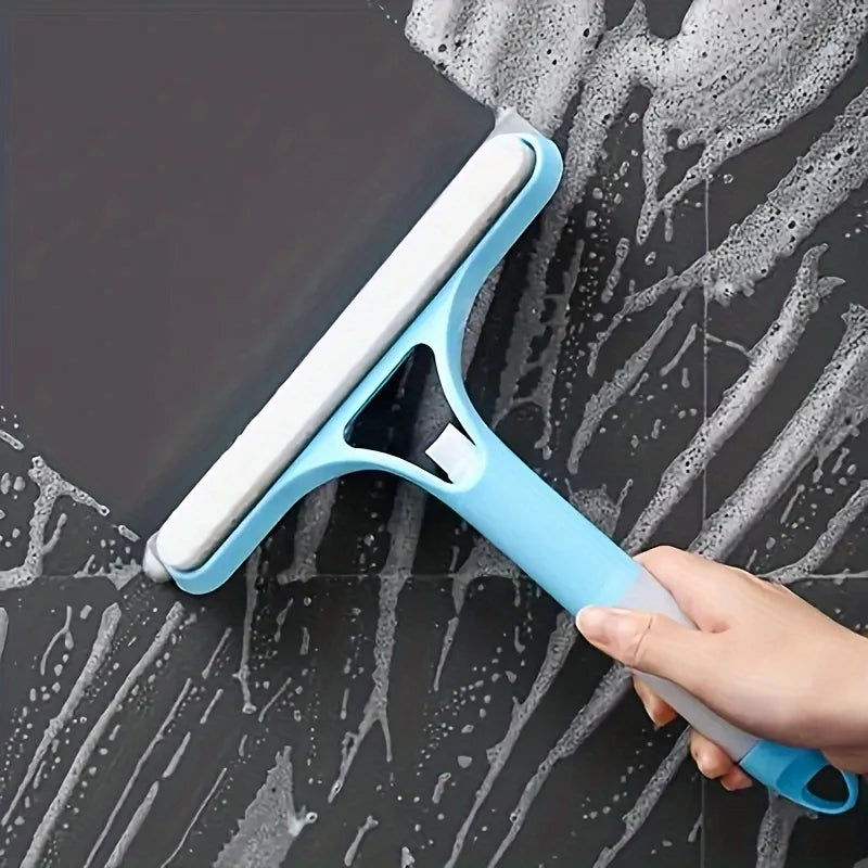 3-in-1 Window Cleaning Squeegee with Spray Bottle - Glass & Mirror Wiper