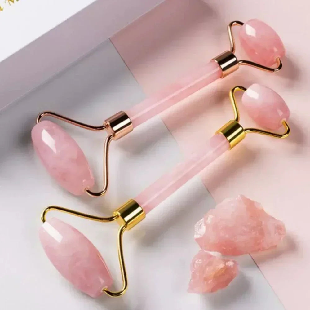 Facial Massage Roller & Gua Sha Set - Self-Care Beauty Tools
