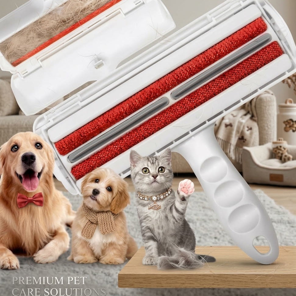 Reusable Pet Hair Remover Roller - Self-Cleaning Lint Brush for Dogs & Cats